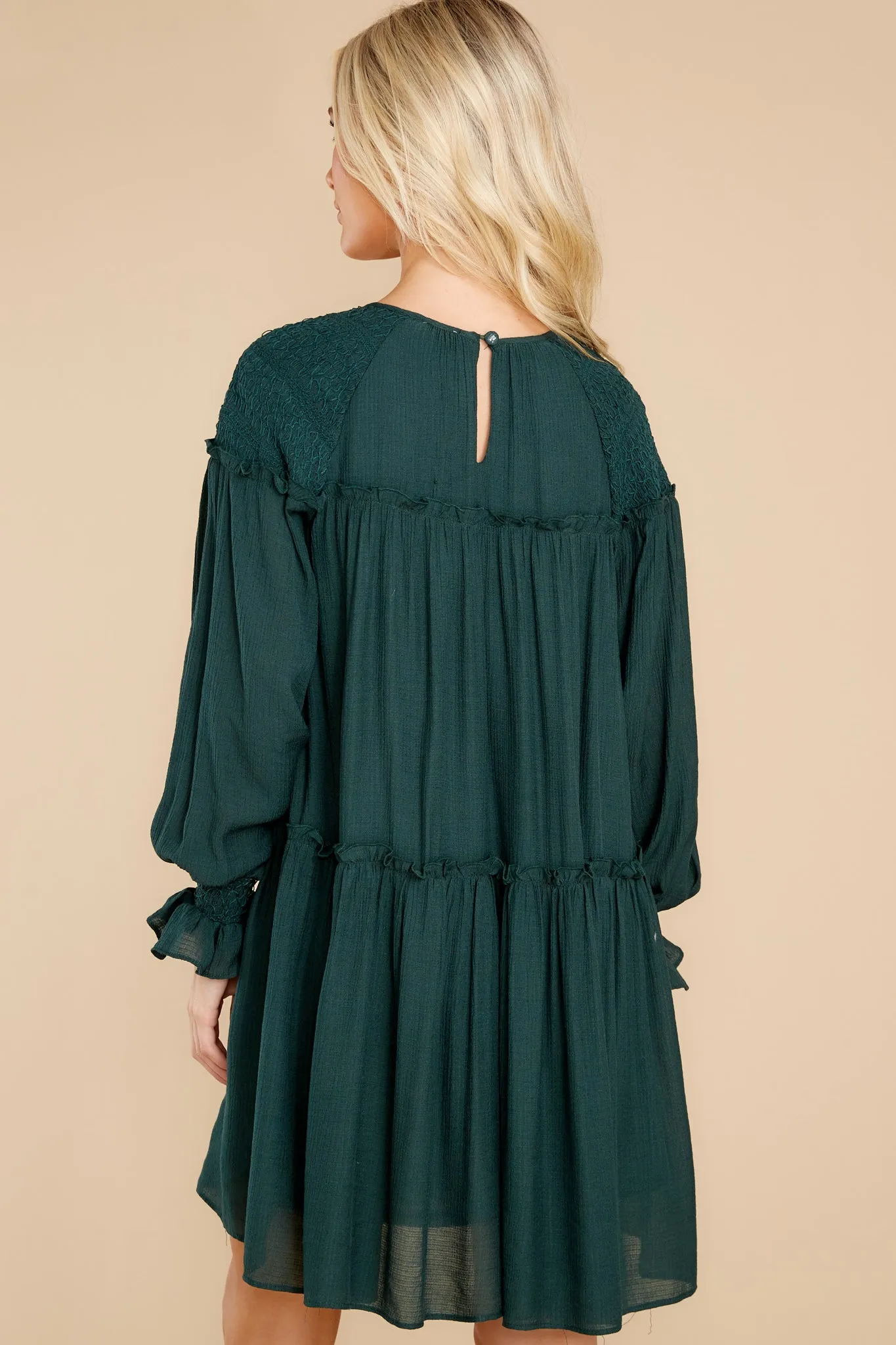 Feeling Grateful Dark Green Dress