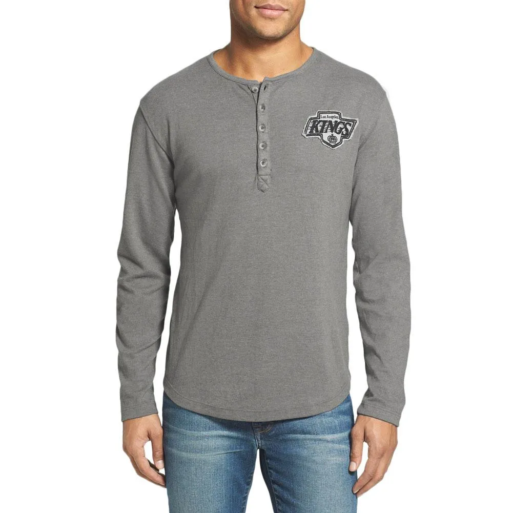 Los Angeles Kings - Chest Logo Primo Adult Henley Long Sleeve T-Shirt