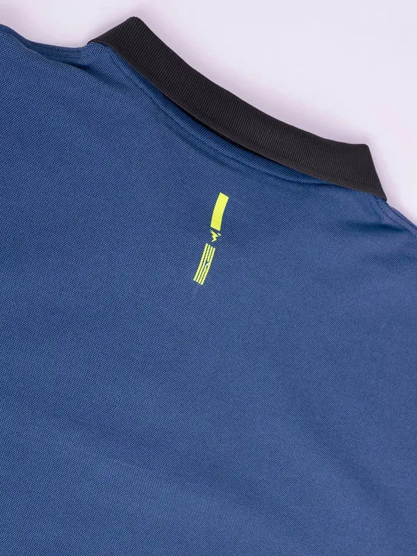 Men Colorblock Slim Fit Polo T-shirt with ELASTO PLUS