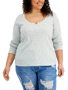 Women's Printed Top,Mint Green